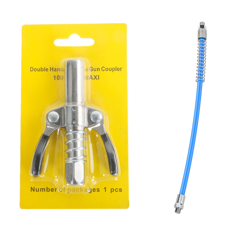 Pistola de grasa boquilla de bloqueo tipo de abrazadera de aceite de alta presión manual eléctrico neumático mantequilla máquina autoblocante boquilla plana accesorios de cabeza plana