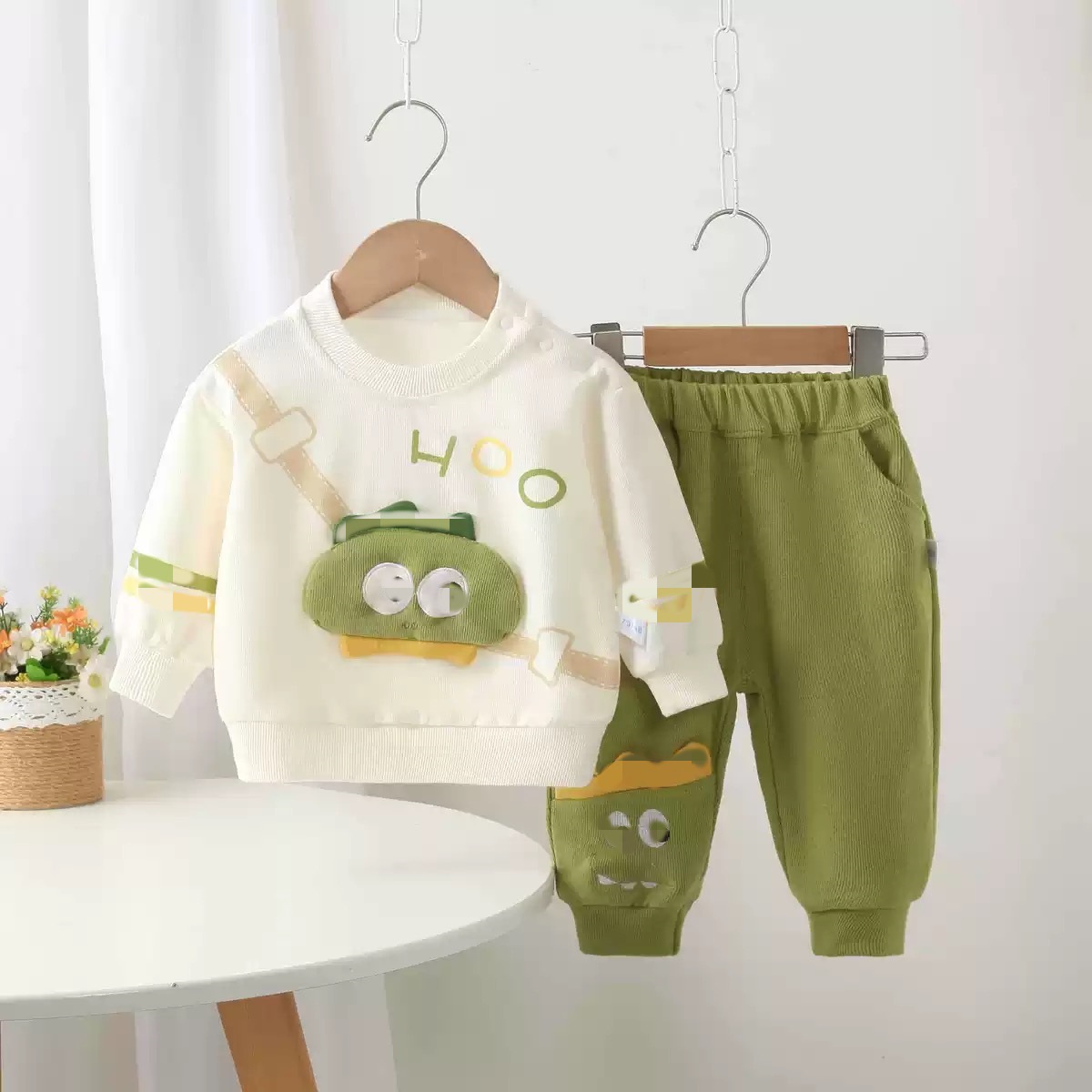 Boys' Autumn Outfit Set 2026 New Style Handsome Children's Sweatshirt Baby Pants Spring and Autumn Toddler Clothes Baby Clothes