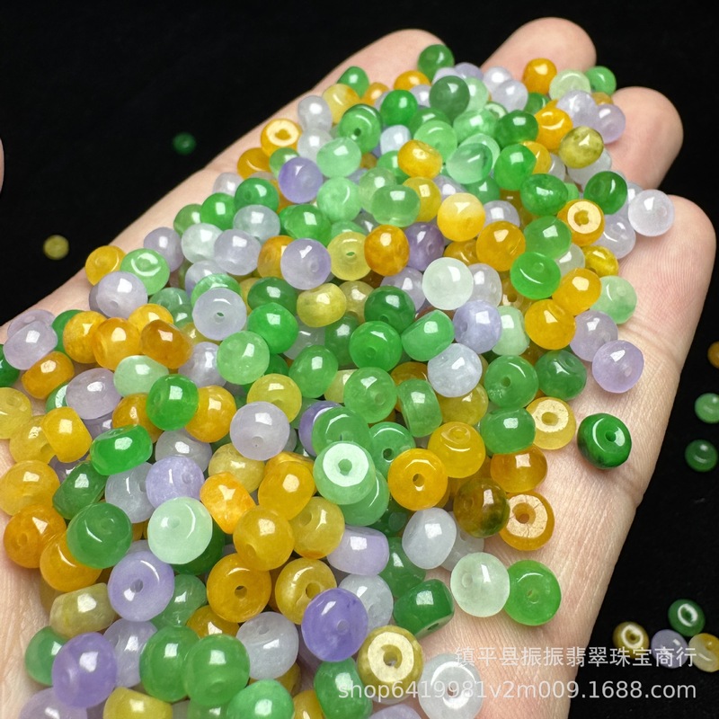 エメラルド 3 色 6 × 3 ミリメートルそろばんビーズルースビーズ卸売 DIY 翡翠ジュエリーブレスレットネックレススペーサーアクセサリー卸売|undefined