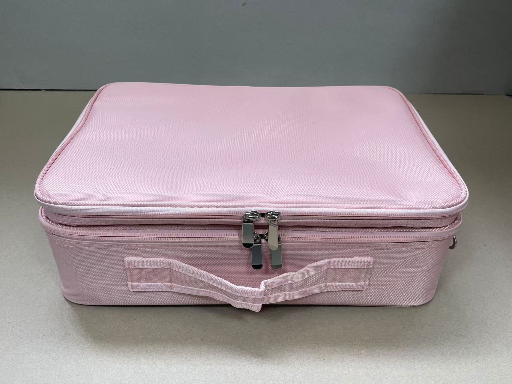 Bolsa de cosméticos portátil, maquillador y maquillaje de gran capacidad, bolsa de almacenamiento portátil multicapa, bolsa de partición de viaje de estilo ins en stock