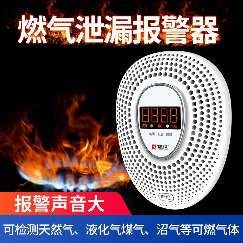 家用语音一氧化碳报警器KR-CD18 CD17气体泄漏检测蜂窝煤气探测器