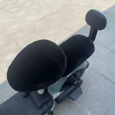 Electric Vehicle Seat Cover, Universal: Electric car cushion - glossy-black-thick-rabbit-fur-front-seat-cover-rear-seat-cover
