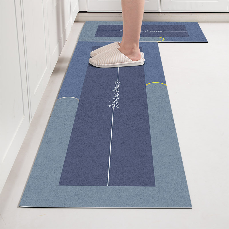 Mat Geometric Light Luxury 3D Printed Home Carpet Quick-Dry Kitchen Dirt-Resistant Floor Mat Tech Fabric Gym Light Luxury