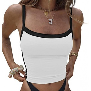 Short bra top, base body-friendly T-shirt, American style, backless, slim fit, lifting effect