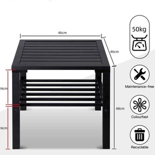 Outdoor Leisure Tables and Chairs, Anti-Corrosion Wood-Plastic Wood Courtyard, Open-Air Garden Balcony, Outdoor Stall, Cafe Dining Tables and Chairs