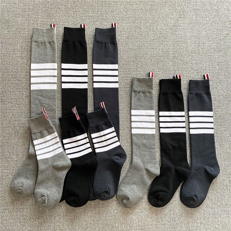 TB Net Red four bars AB version Tide brand women's socks calf socks knee stockings with cloth label student wind tube socks wholesale TB Net Red four bars AB version Tide brand women's socks calf socks knee stockings with cloth label student wind tube socks wholesale