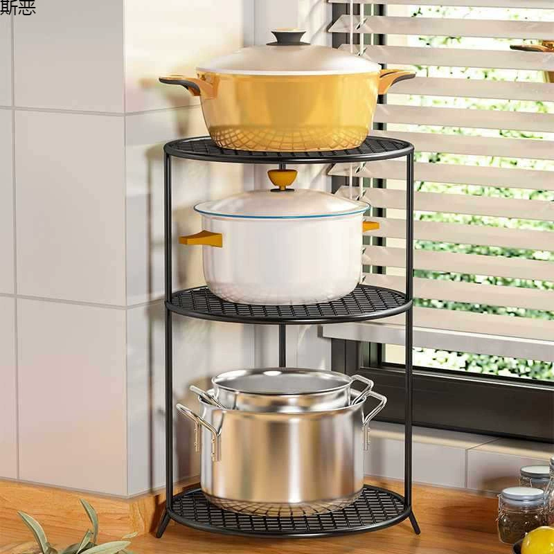 Кухонная полка для плиты и посуды, полка для хранения в шкафу, многоярусная полка на столешницу у мойки, подставка для кастрюль