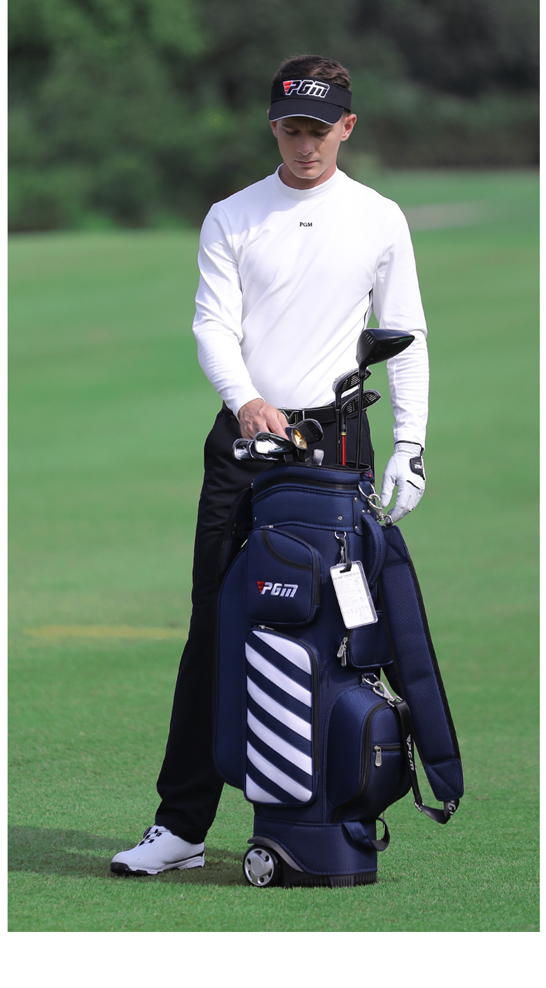 Áo polo nam dài tay golf PGM thu đông, vải nỉ giữ nhiệt — YF372 nam dài tay màu đỏ, Áo dài tay nam YF372 màu trắng, Áo dài tay nam YF372 màu đen chi tiết 8