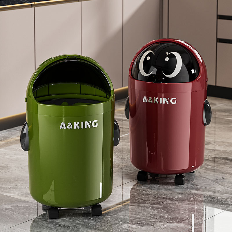 Basura creativa sala de estar doméstica ligera de lujo de alto grado con ruedas de cubierta de alta calidad y movible sin doblarse