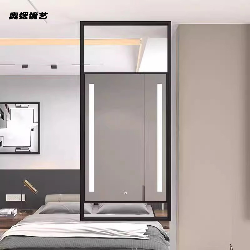 Atour Hotel's Same Suspended Mirror B&B Washbasin Bathroom Mirror Bathroom Mirror with Light Cut Out Luminous Mirror