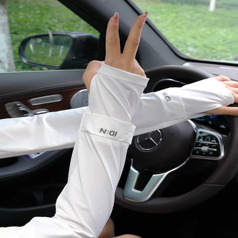 Mancha de hielo protector solar para hombres y mujeres en verano conducir al aire libre guantes de hielo delgados para montar pescar sombreado