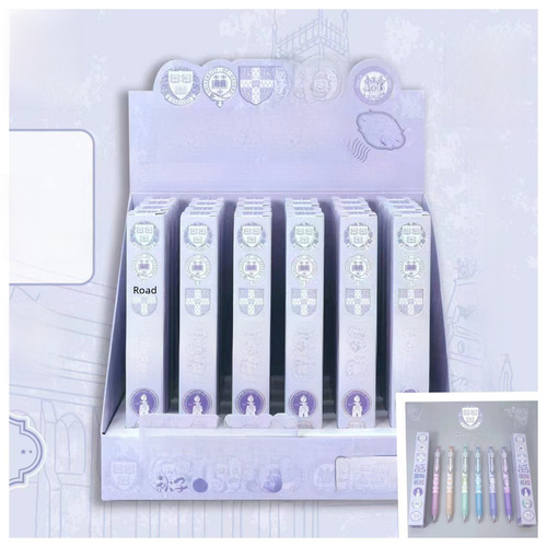 Geekaawa Study-obsessed International School Top Student Cartoon Neutral Pen Blind Box Student Single-click Water-based Signature Pen