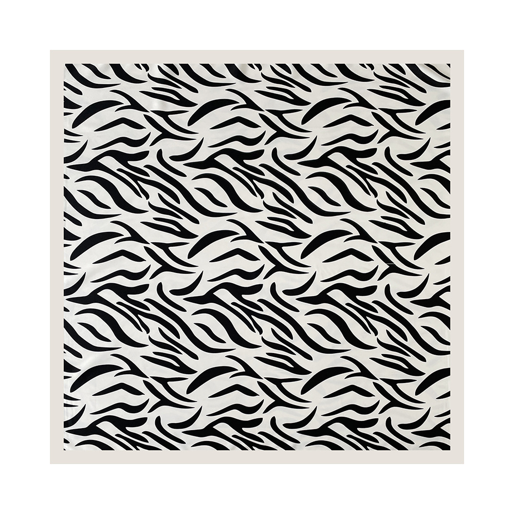 Large Silk Square Scarf For Women Animal Print Luxurious Hijab_voghion.com