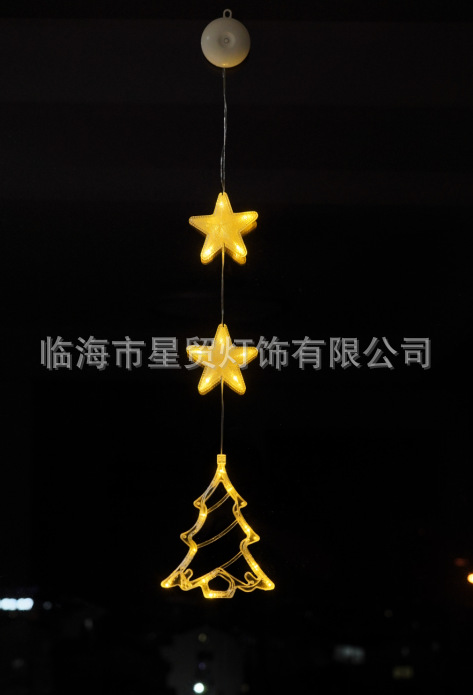 Transfronterizo LED lámpara de lechón decorativa de Navidad muñeco de nieve árbol de Navidad de cinco puntas cortina de la batería lámpara de vacaciones pequeña lámpara de color