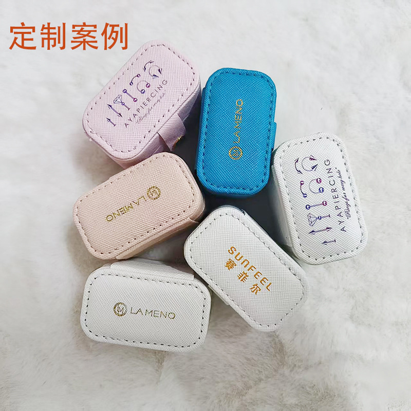 Mini caja de anillo, pendientes portátiles, caja de joyería, caja de almacenamiento de anillo coreano, caja de joyería portátil transfronteriza