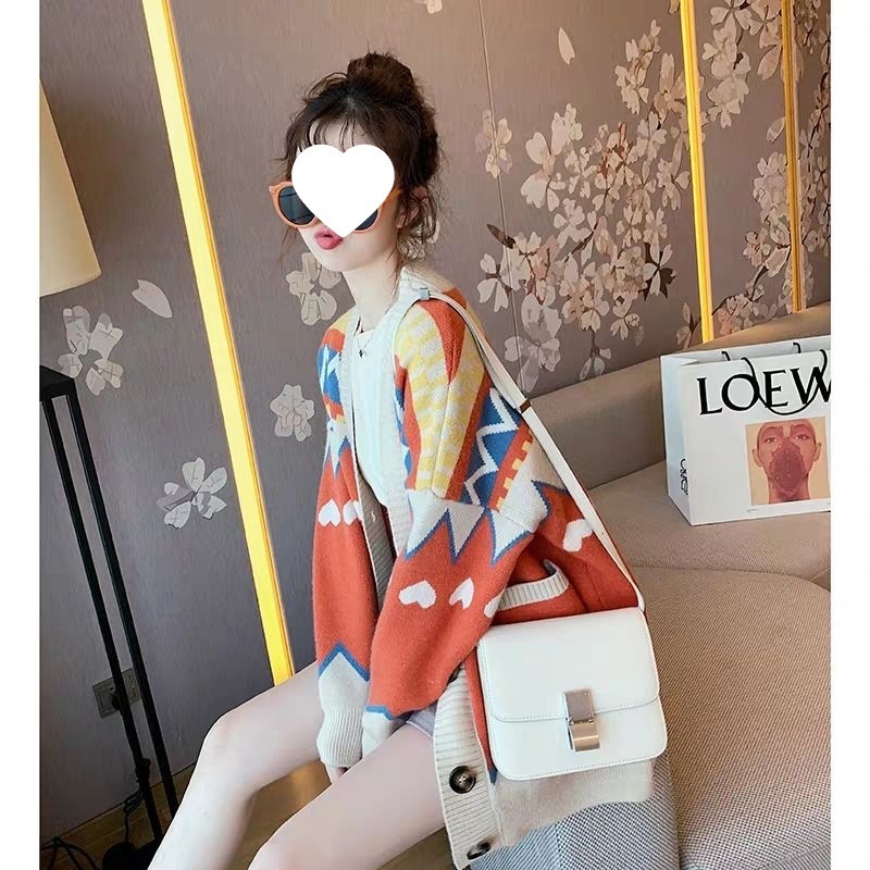 胖MM大码2025新款毛衣外套女秋季韩版宽松学生慵懒风百搭针织开衫|undefined