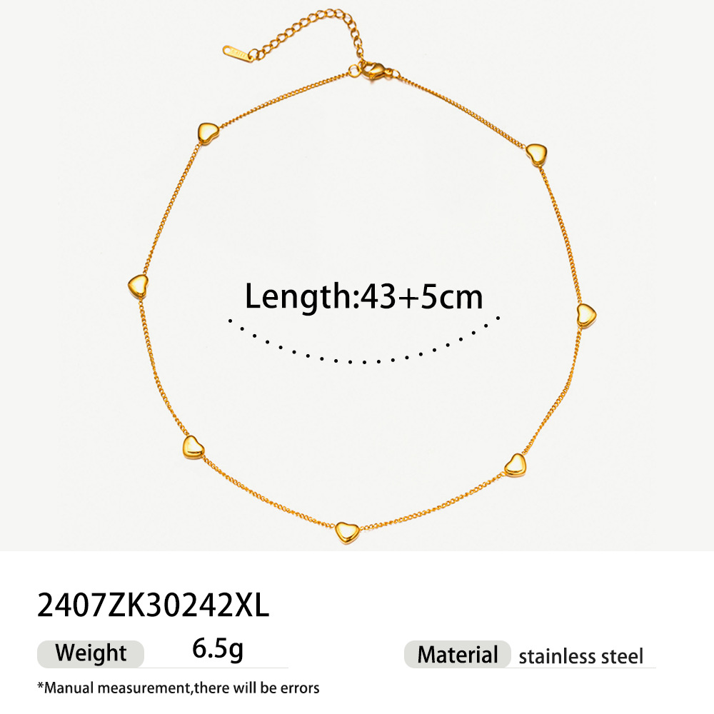 Collar de acero inoxidable TINA Europa y América Collar de colgante de piedra natural ligero de nicho Ti acero no desvanece cadenas clavículas transfronterizas