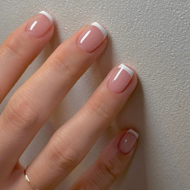 24 European and American Wearable Nail Nail Nail Wear Short French Fake Nail Extension Removable Nail Wholesale 24 European and American Wearable Nail Nail Nail Wear Short French Fake Nail Extension Removable Nail Wholesale