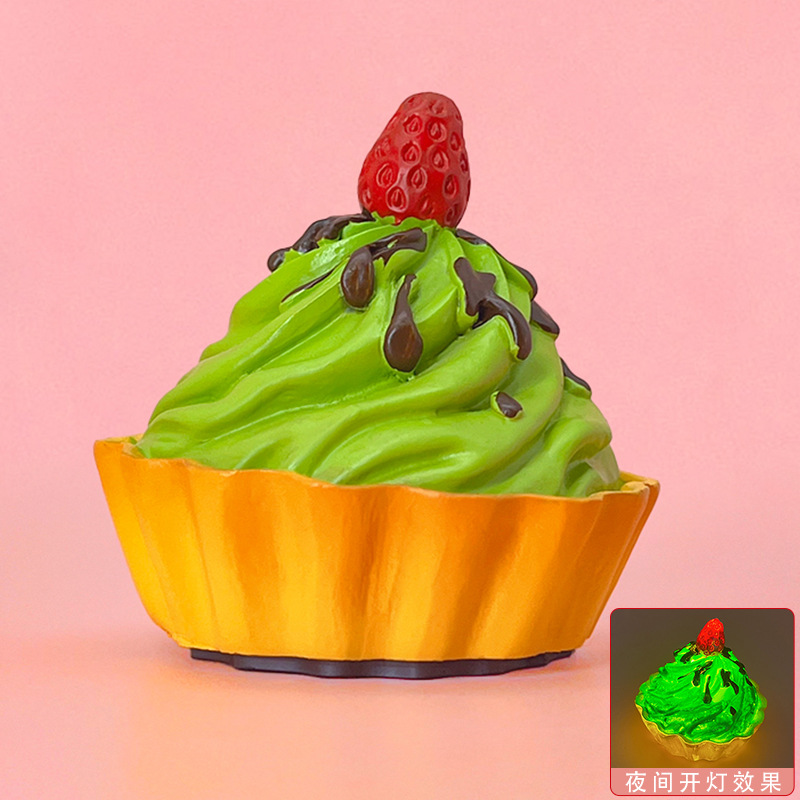 Creatividad de derechos de autor en línea gran tamaño de comida para jugar resina pegatinas de decoración para el hogar pegatinas de postre de pastel de simulación fábrica de stock