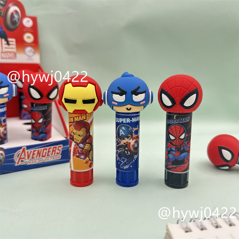 Marvel heroes modelado pegamento sólido de gran capacidad para estudiantes de primaria dibujos animados adorables Spiderman Iron Man niños.