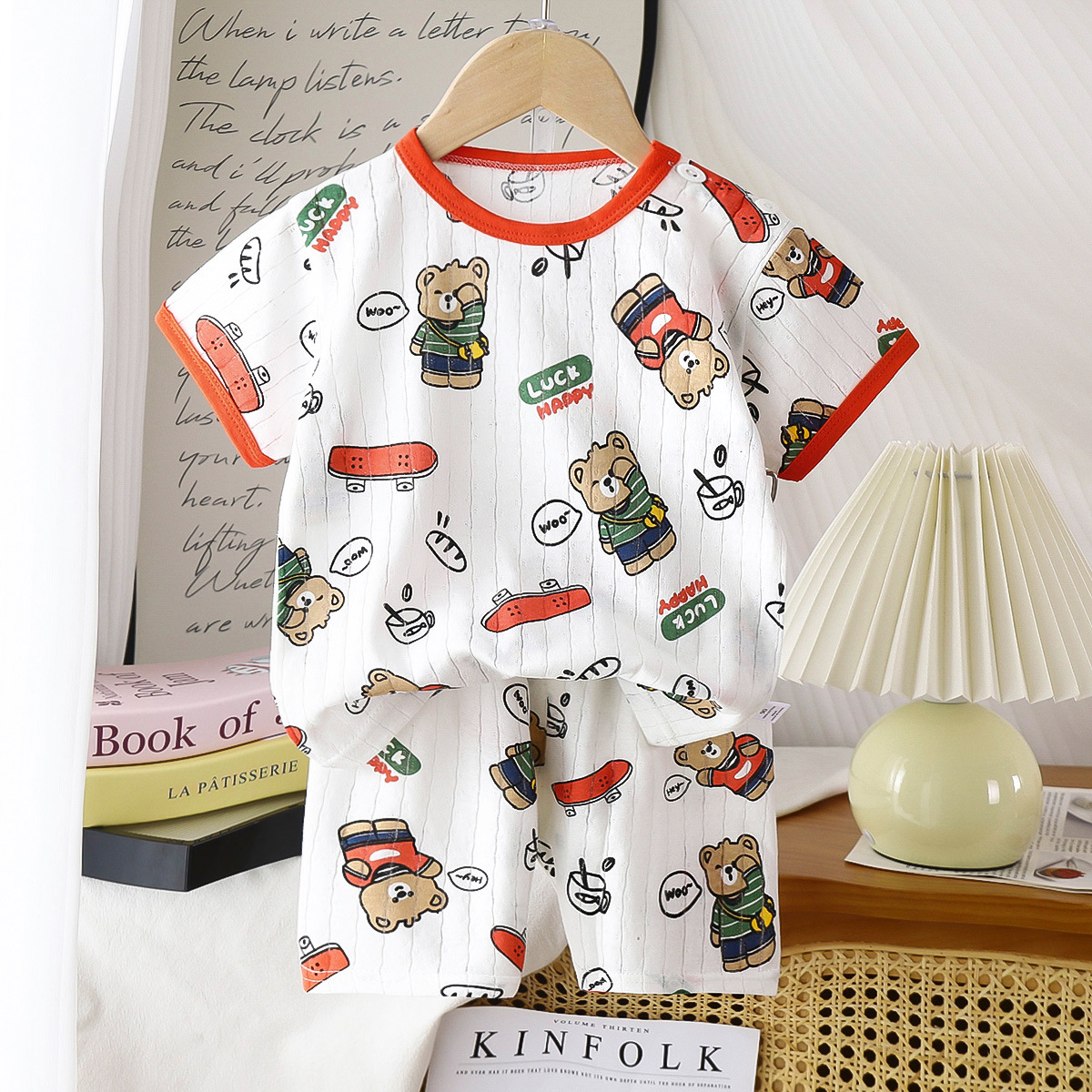 2025 verano nueva ropa para niños pantalones cortos de manga corta para niños, hombres y mujeres, camisetas para bebés, niños y niñas, algodón al por mayor