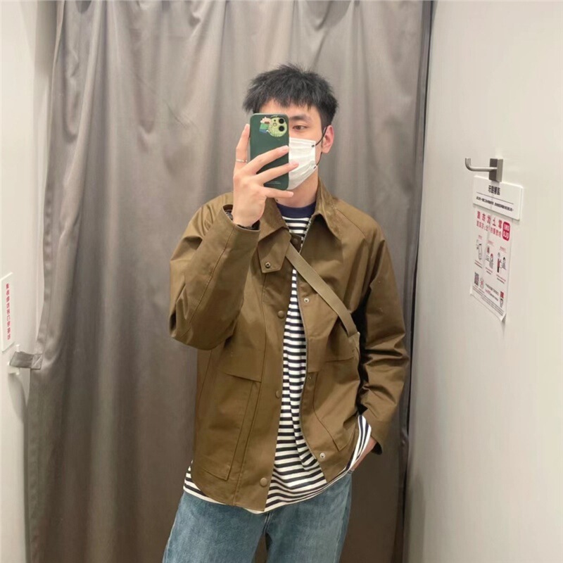 Fitting Season Autumn Men's and Women's Clothing British Style Casual Short-Sleeved Jacket Loose Jacket Coat High-End Design 459592