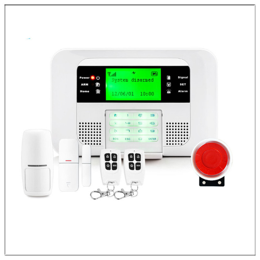 Home anti-intrusion alarm system smart GSM mobile phone remote phone anti-theft alarm smoke detector