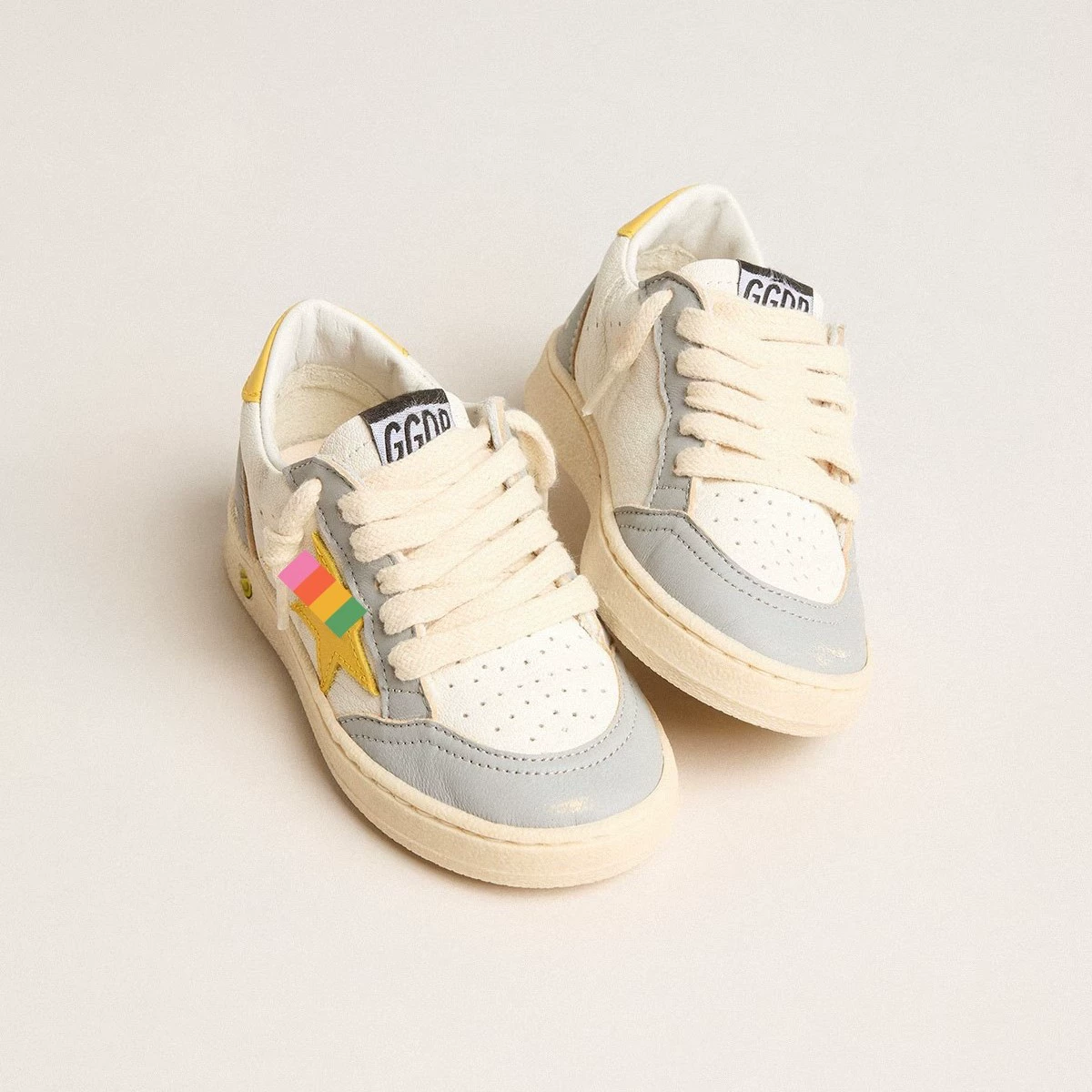 Ball Star Series 2025 Spring and Summer New Children's Retro Genuine Leather Old Small Dirty Shoes for Men and Girls Shoes