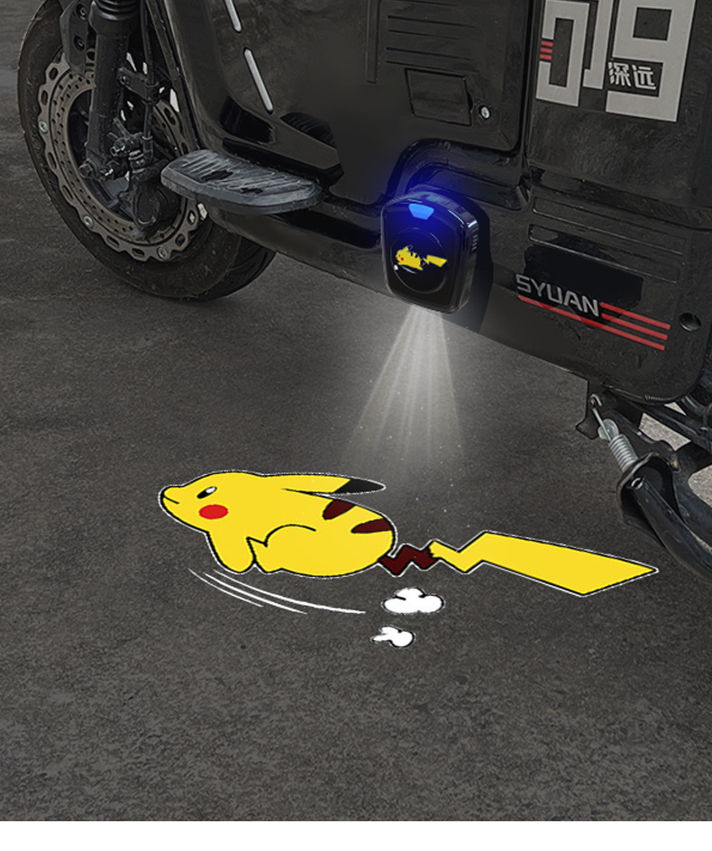 Battery Dynamic Welcome Light Car Electric Vehicle Motorcycle Cartoon Projector Door Floor Light Decorative Atmosphere Light