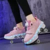 Colorful lights [238 pink] four wheels can be collected