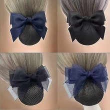 职业头花网兜蝴蝶结发夹空姐上班银行护士发网女空乘盘发酒店细网