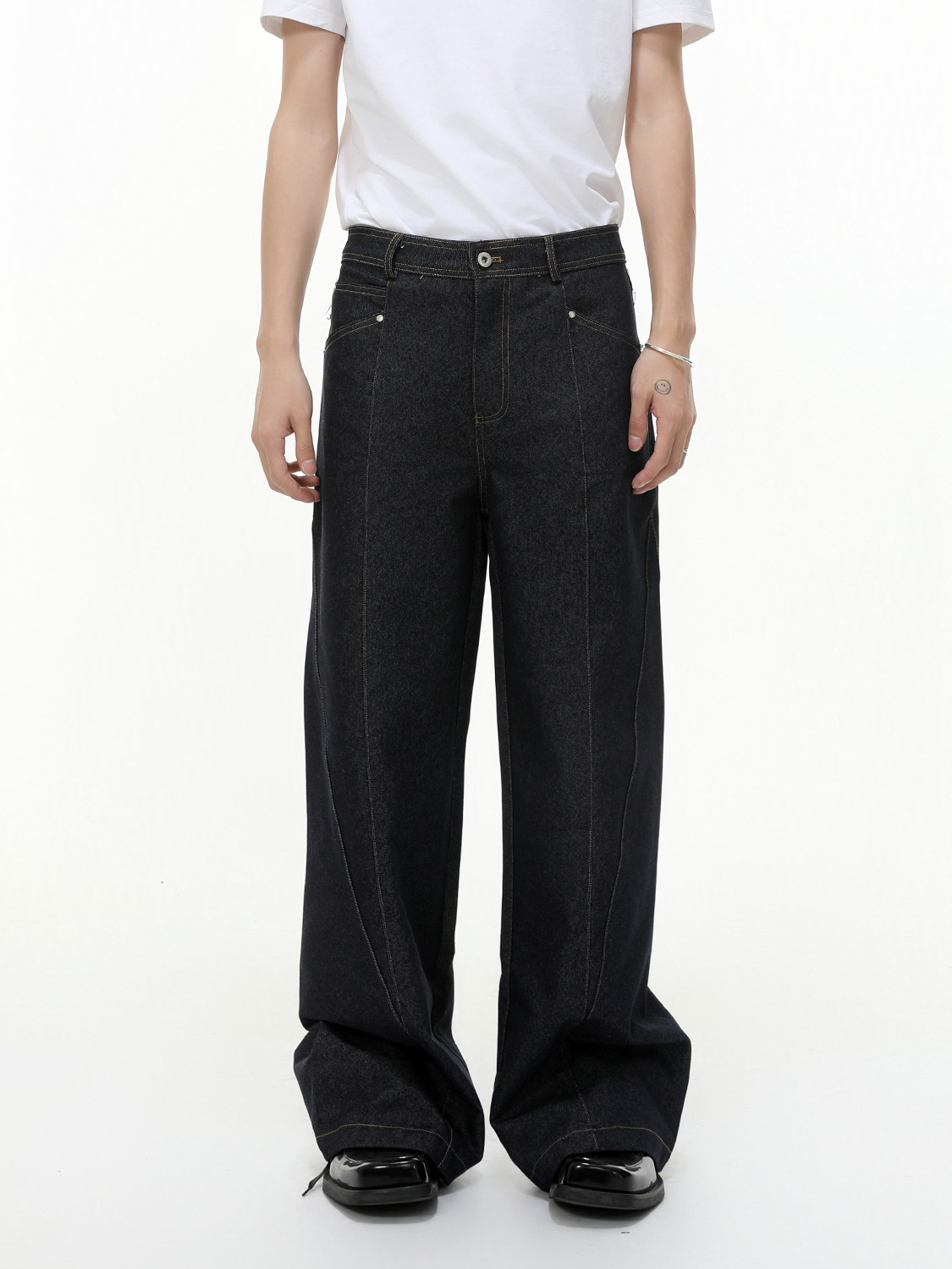 MTLCLOTHES Hombres| Lao Qianfeng traje con la línea coreana de alto nivel de diseño de chaqueta de vaquín de acero