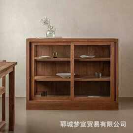 老榆木诧寂风餐边柜民宿酒店装饰柜客厅杂物储物柜茶室靠墙茶水柜