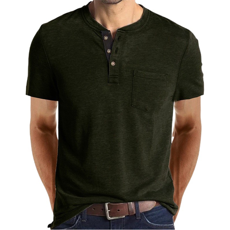 2023 Verano nueva camiseta de manga corta para hombres de comercio exterior ropa transfronteriza Henry Camiseta Ropa para hombres europeos y estadounidenses suministro al por mayor