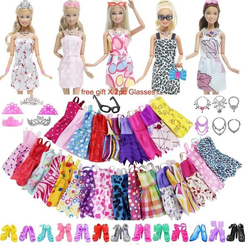 Nuevo 30cm Barbie muñeca Ropa Accesorios princesa muñeca ropa joyería y zapatos accesorios conjunto 42-piezas