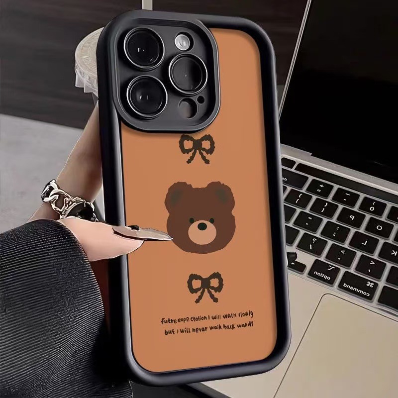 Funda para teléfono iphone16promax para pareja Apple 15pro anti-caída 14 oso 13 lindo 12 nuevo x