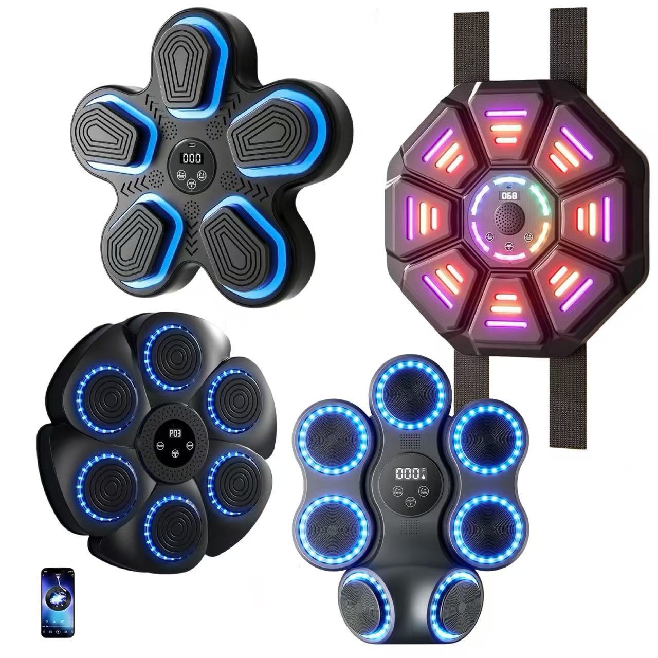 Music Boxing Machine Boxing Reaction Target Punching Rhythm Wall Target Children's Fighting Interactive Training Smart Interactive Training