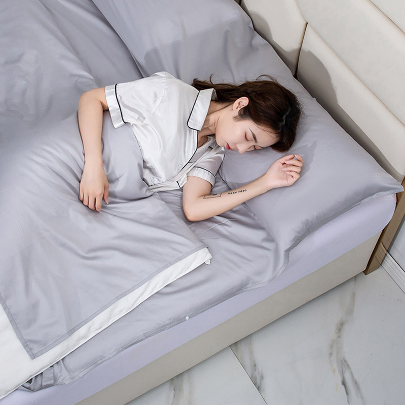Cotton hotel de algodón puro artefacto sucio saco de dormir vacío 100 algodón para viajes de negocios sábanas funda edredón verano portátil image 22