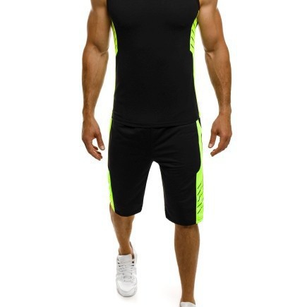 New tight-fitting sleeveless T-shirt for sports, fitness, and basketball, sweat-wicking and quick-drying men's sleeveless T-shirt set