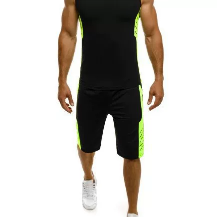 New tight-fitting sleeveless T-shirt for sports, fitness, and basketball, sweat-wicking and quick-drying men's sleeveless T-shirt set