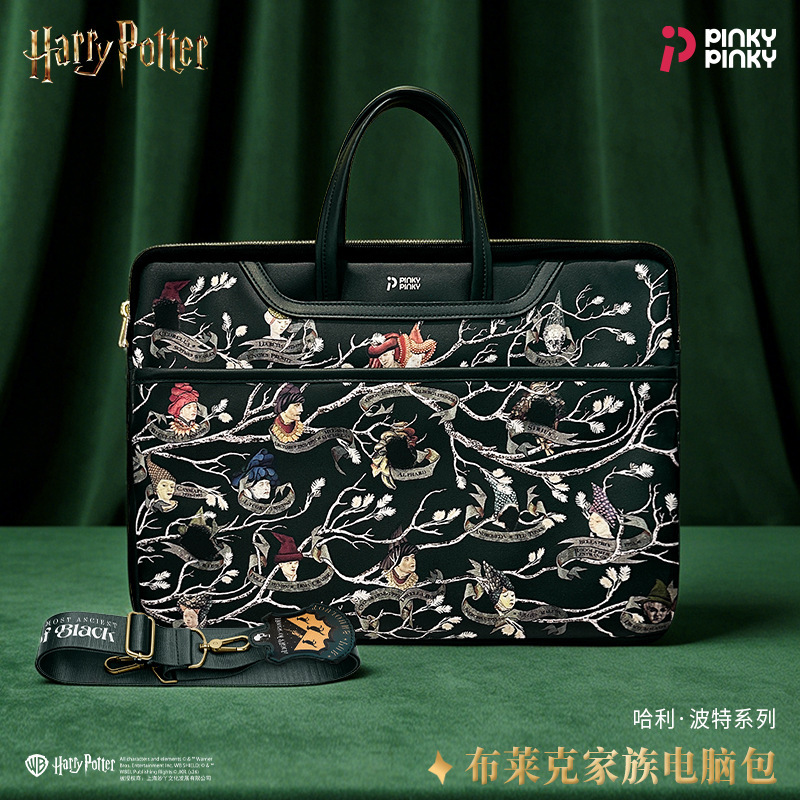 Harry Potter Laptop Bag Black Family 14- 15-16inch Shoulder Laptop Bag Large Capacity Cross-Border