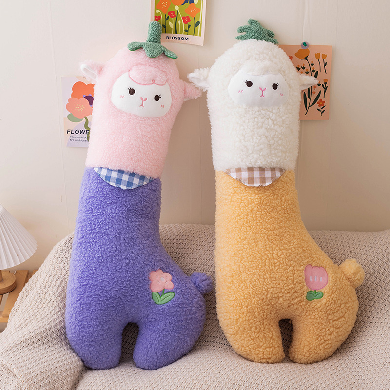 Cute Alpaca Plush Toy for Kids, Sleeping Pillow with Leg-Holding Design, Soft and Fluffy Stuffed Animal from Japan and Korea, Forest Style