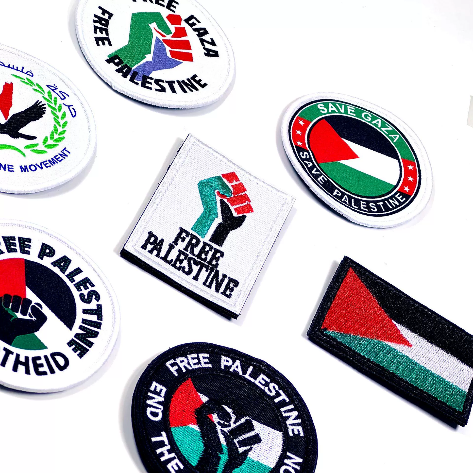 Free Palestine Emblem Embroidered Cloth Patch Personalized Flag Boxer Backpack Velcro Jacket Clothes and Hat Patch