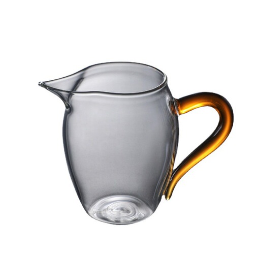 Household glass tea Hai Gong cup color high borosilicate glass fair cup large Kung Fu tea set tea dispenser