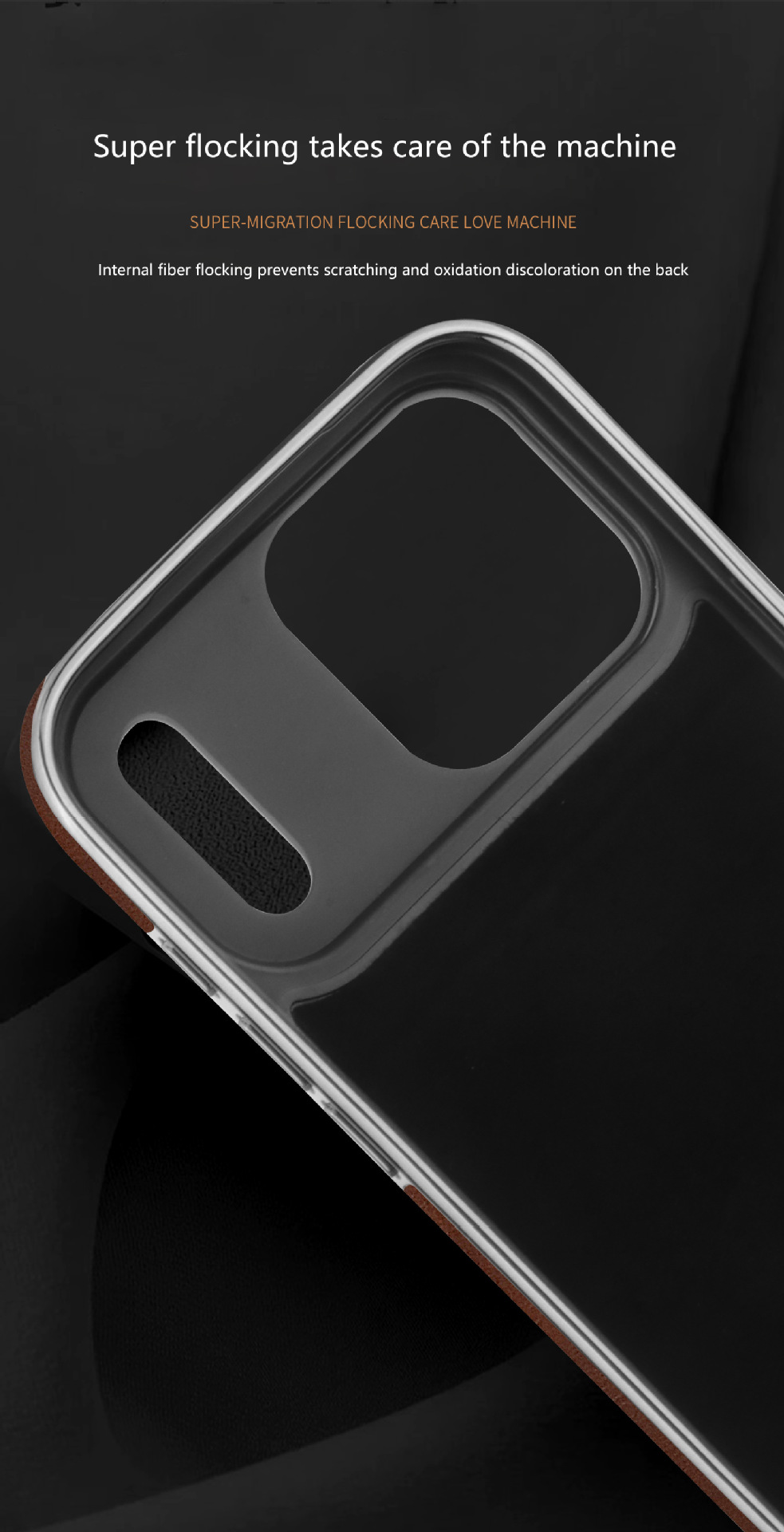 Ốp lưng iPhone 17 Pro Max da vân cao cấp xoay nam châm chống sốc — màu đen, màu nâu thanh lịch, màu nâu mocha, xám chi tiết 7