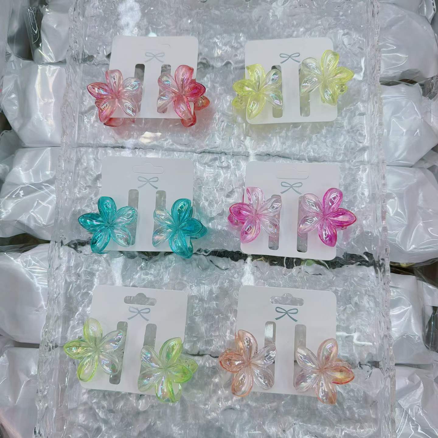 Europa y los Estados Unidos explotaron 8CM huevo flores clip de cabello de alta calidad para mujeres agarrar el cabello de tiburón color caramelo transfronterizo agarrar clip de cabello