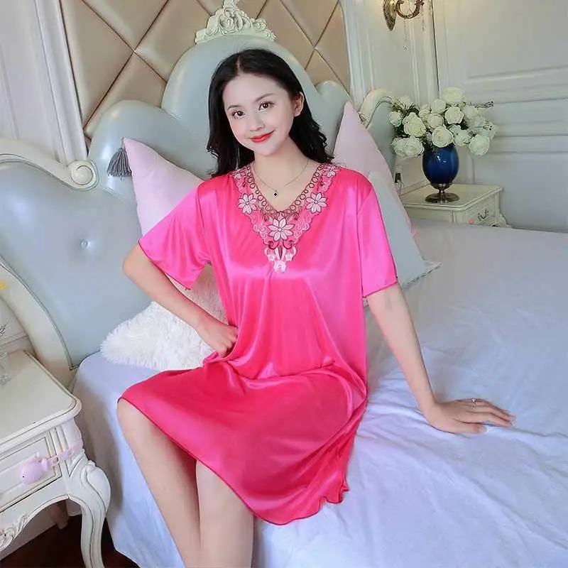 2023 verano camisón de seda hielo Las Mujeres encaje fino sexy suave cómodo pijamas homewear al por mayor