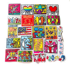 50 Keith Haring street art luggage stickers, helmet car exterior body stickers