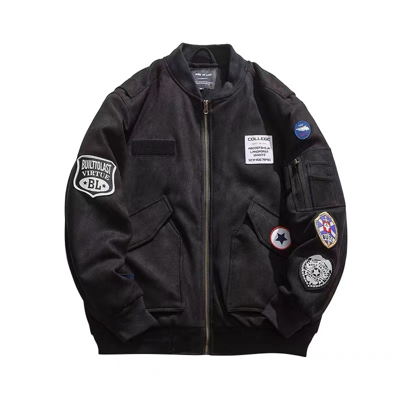 Otoño e Invierno marca de moda americana abrigo de algodón hombres Ma1 piloto chaqueta de béisbol Chaqueta de algodón y engrosamiento chaqueta 12