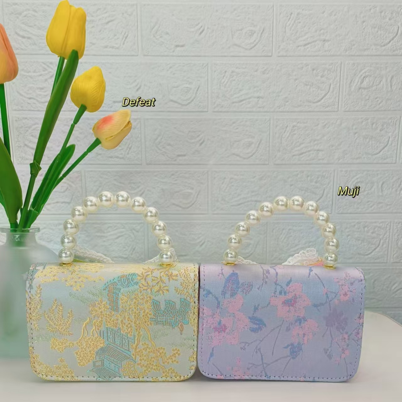 Bolso de perla bolso de estilo nacional bolso de niños nuevo estilo antiguo chino bolso de princesa bolso de cadena bolso de mochila accesorios